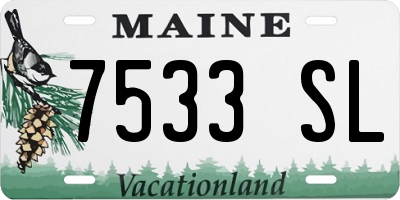 ME license plate 7533SL