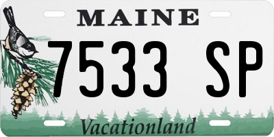ME license plate 7533SP