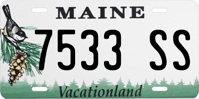 ME license plate 7533SS