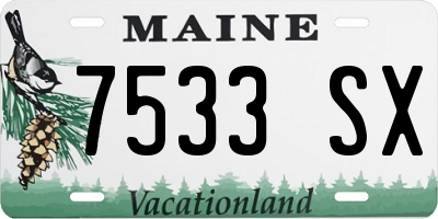 ME license plate 7533SX