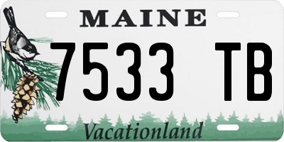 ME license plate 7533TB