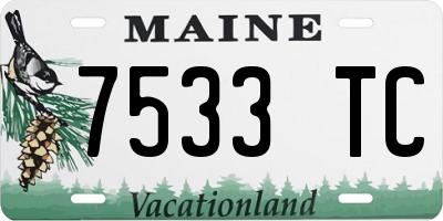 ME license plate 7533TC