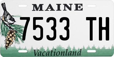 ME license plate 7533TH