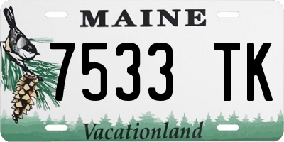 ME license plate 7533TK
