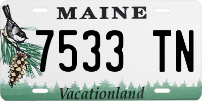 ME license plate 7533TN