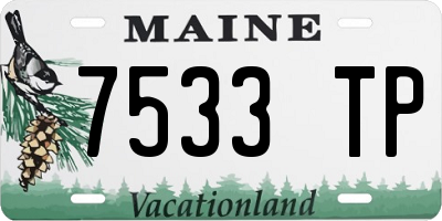 ME license plate 7533TP