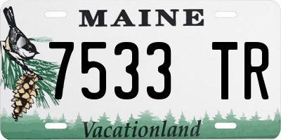 ME license plate 7533TR