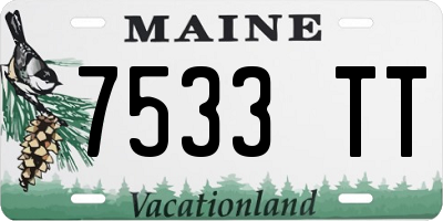 ME license plate 7533TT