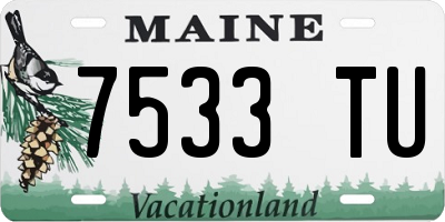 ME license plate 7533TU