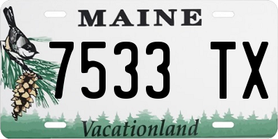 ME license plate 7533TX