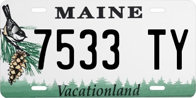 ME license plate 7533TY
