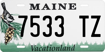 ME license plate 7533TZ