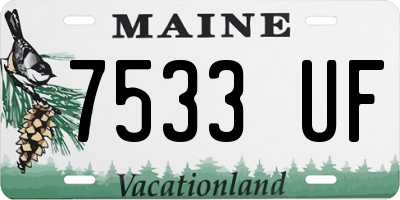 ME license plate 7533UF