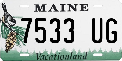 ME license plate 7533UG