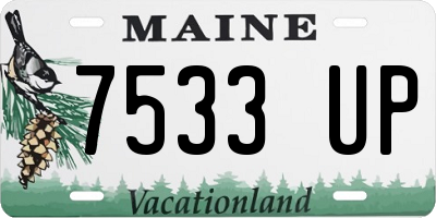 ME license plate 7533UP