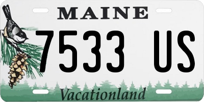 ME license plate 7533US