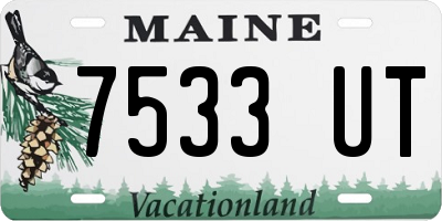 ME license plate 7533UT