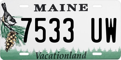 ME license plate 7533UW