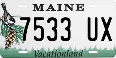 ME license plate 7533UX