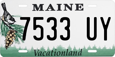 ME license plate 7533UY