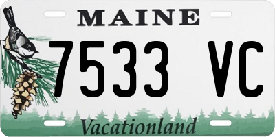 ME license plate 7533VC