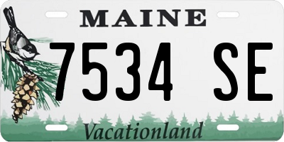 ME license plate 7534SE