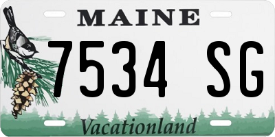 ME license plate 7534SG
