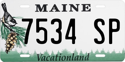 ME license plate 7534SP