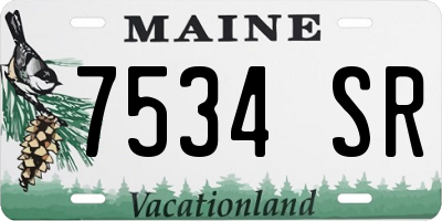 ME license plate 7534SR