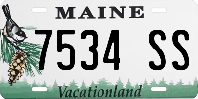 ME license plate 7534SS