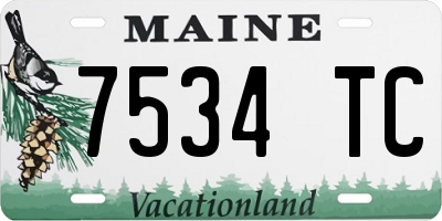 ME license plate 7534TC