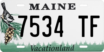 ME license plate 7534TF