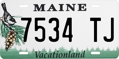 ME license plate 7534TJ