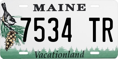 ME license plate 7534TR