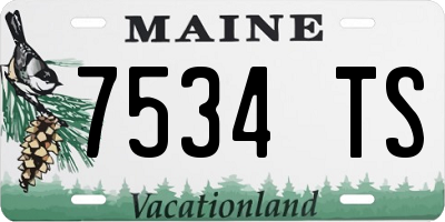 ME license plate 7534TS
