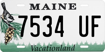ME license plate 7534UF