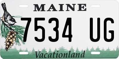 ME license plate 7534UG