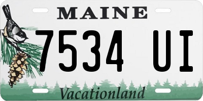 ME license plate 7534UI