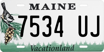 ME license plate 7534UJ