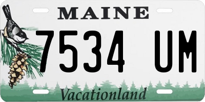 ME license plate 7534UM