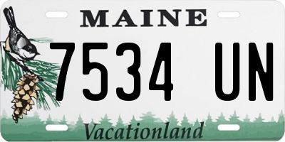 ME license plate 7534UN