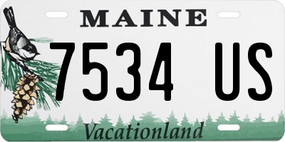 ME license plate 7534US
