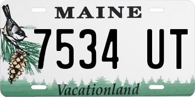 ME license plate 7534UT