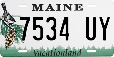 ME license plate 7534UY