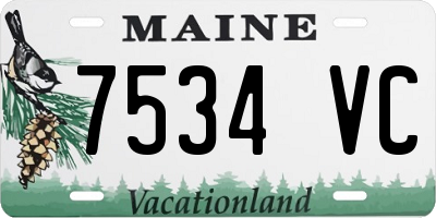 ME license plate 7534VC