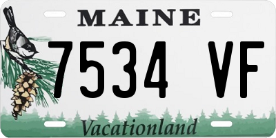 ME license plate 7534VF