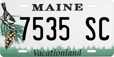 ME license plate 7535SC