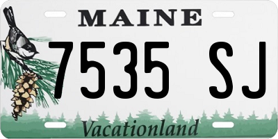 ME license plate 7535SJ