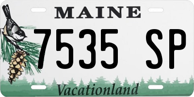 ME license plate 7535SP