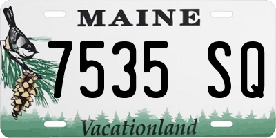 ME license plate 7535SQ